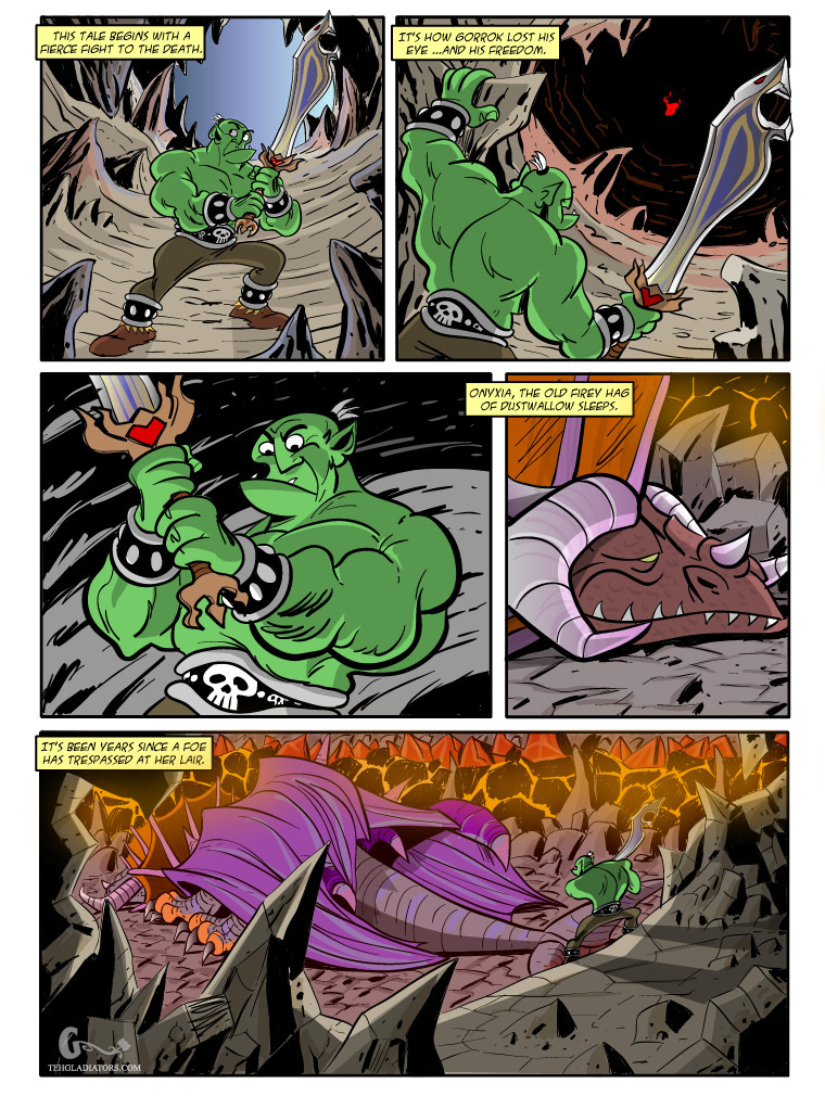 Teh Gladiators Webcomic: The Genesis (Page 1)