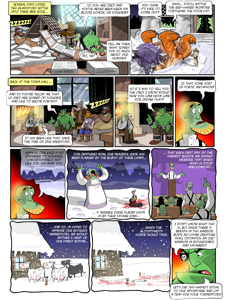 Teh Gladiators Webcomic: Now You See (Cows), Now You Don't
