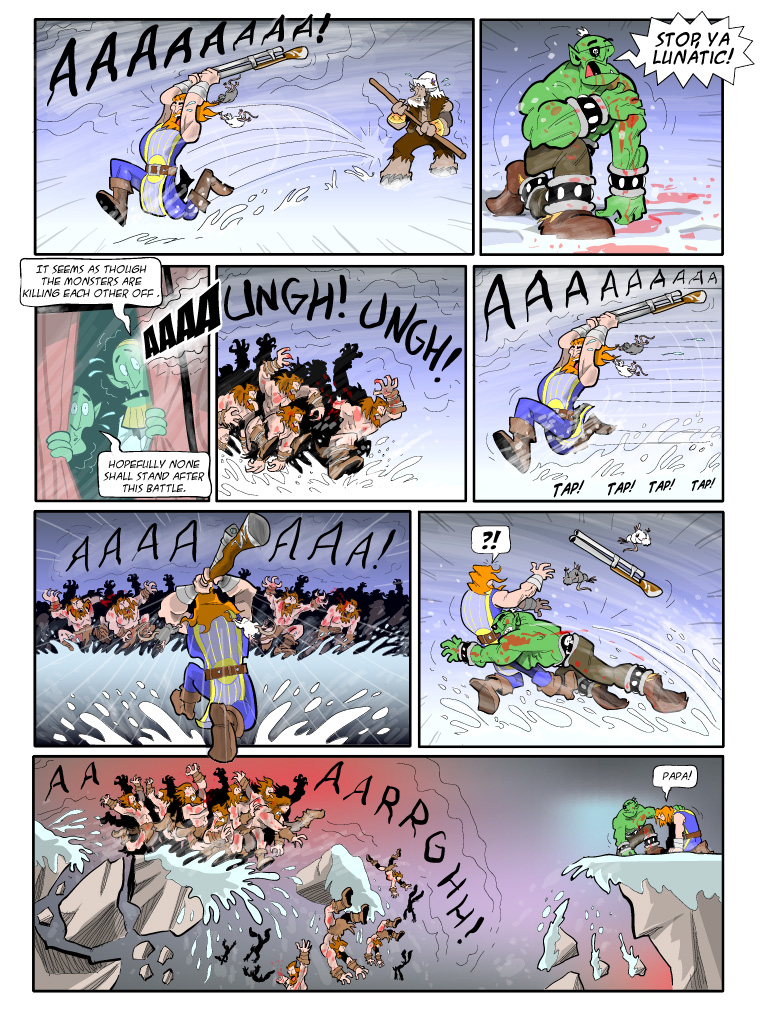 Teh Gladiators Webcomic: An Epic Charge Ends in Tears