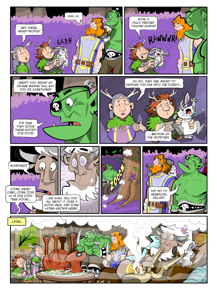 Teh Gladiators Webcomic: Say No to Herbalism, Vallant