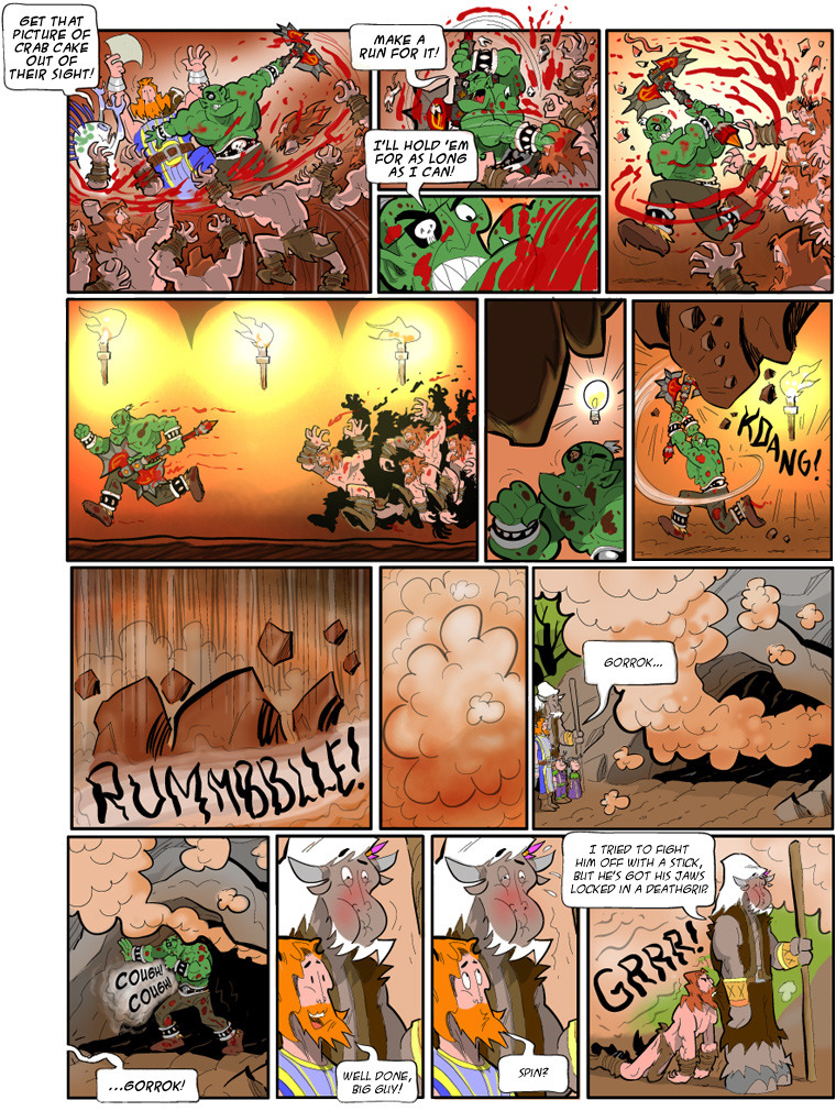 Teh Gladiators Webcomic: The Crab Cake Incident