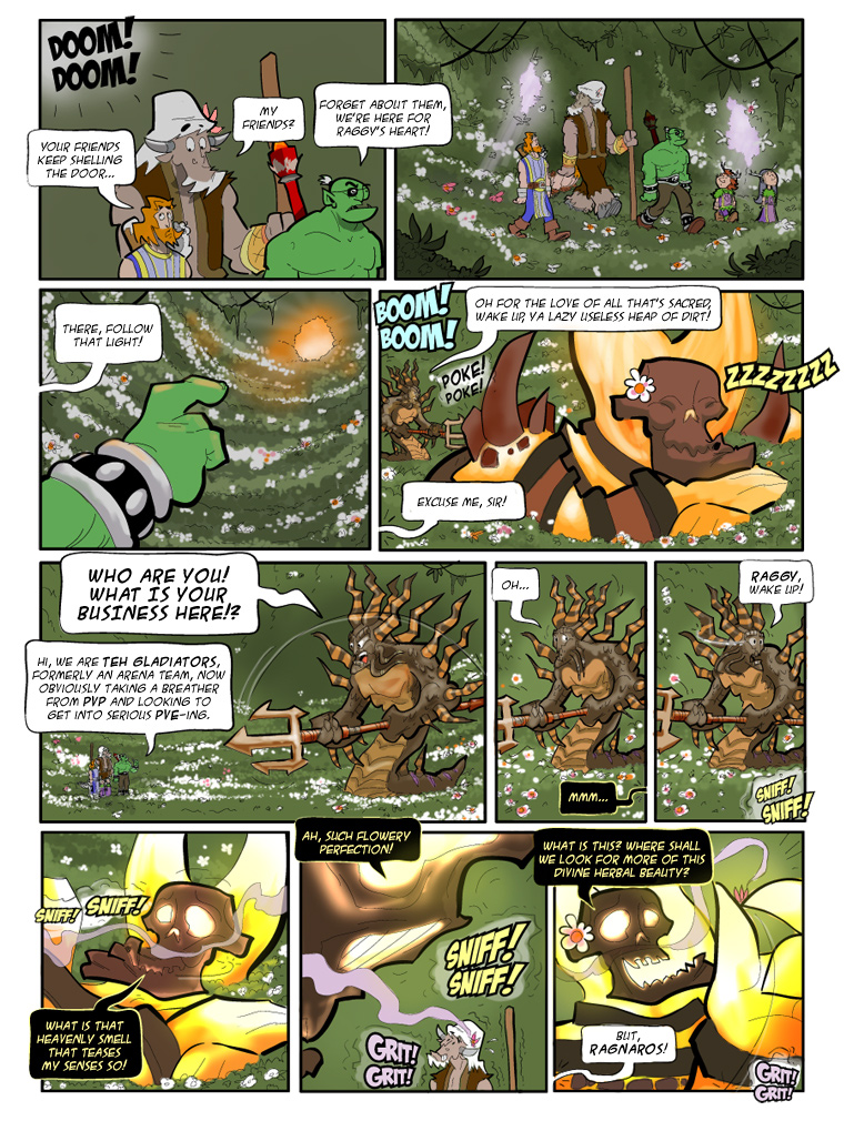 Teh Gladiators Webcomic: Poppin' Them Flowers