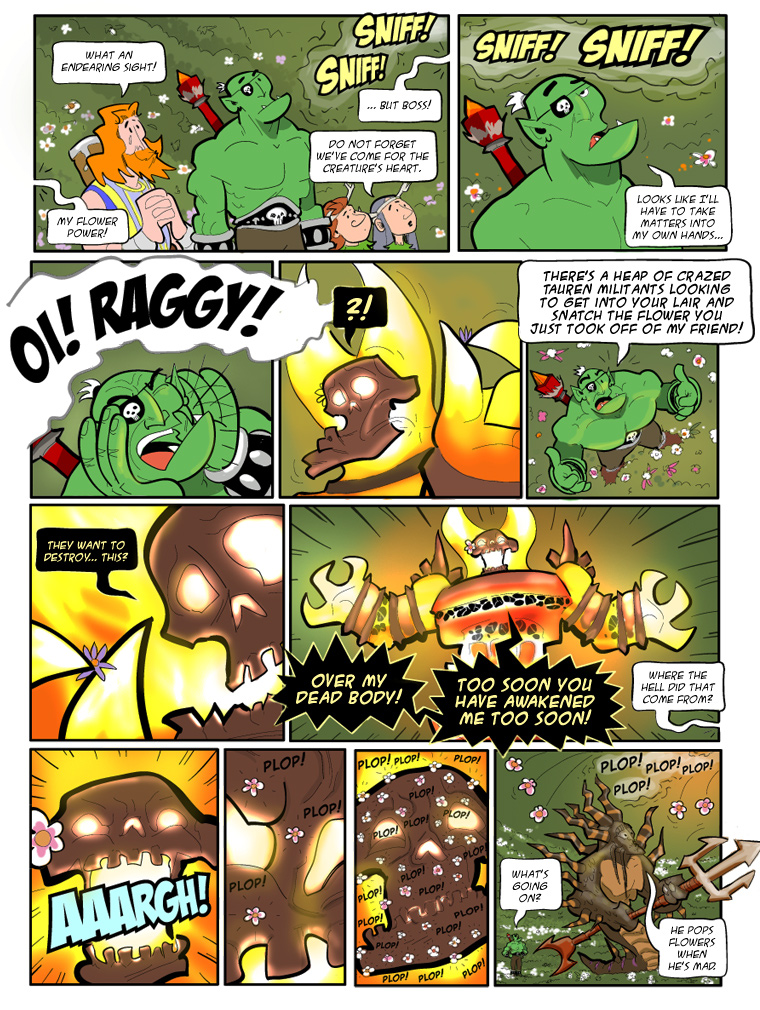 Teh Gladiators Webcomic: Poppin' Them Flowers