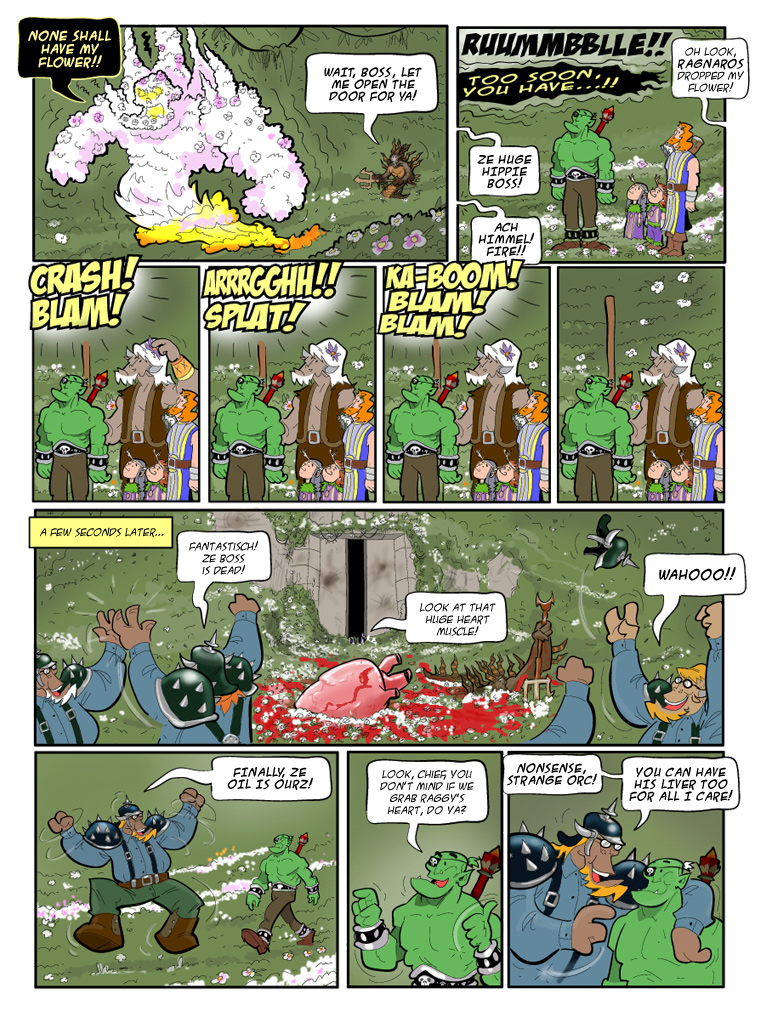 Teh Gladiators Webcomic: Ze Huge, Immovable Door Defies All