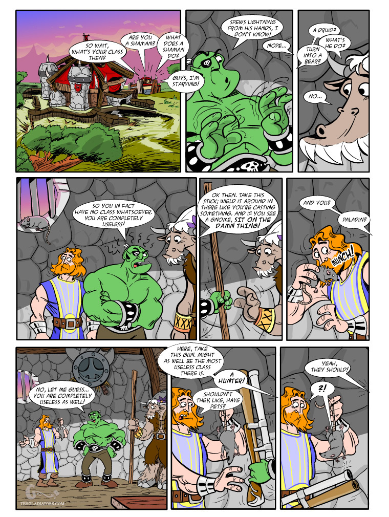 Teh Gladiators Webcomic: Teh Gladiators Gear Up for Arena Match