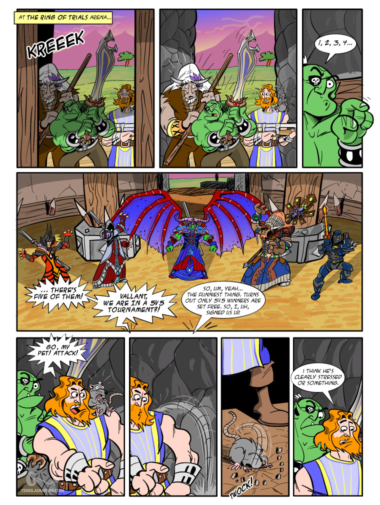 Teh Gladiators Webcomic: We Enter The Ring of Trials