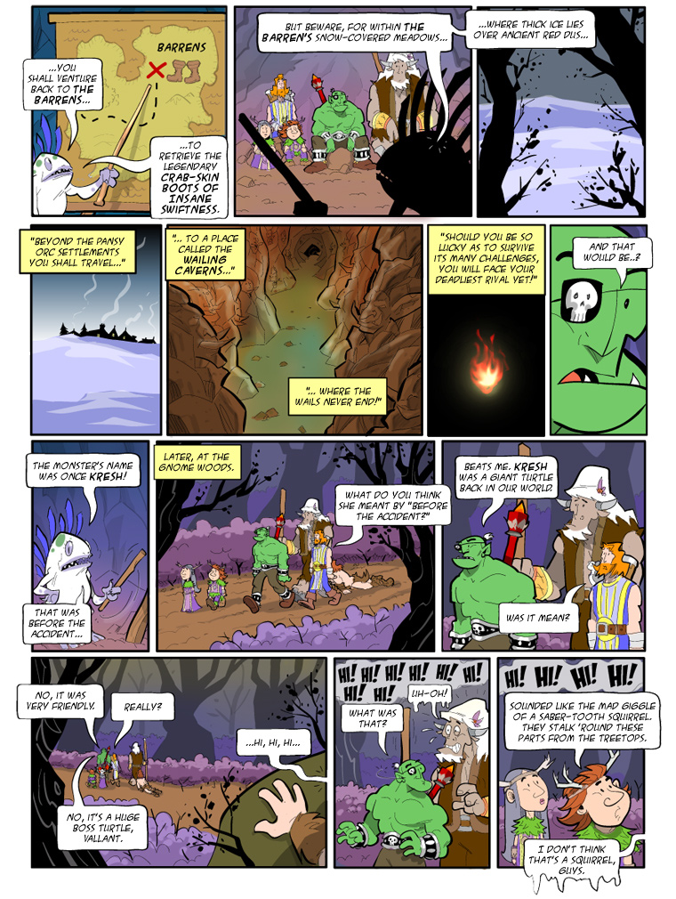 Teh Gladiators Webcomic: The Whi... Wailing Caverns