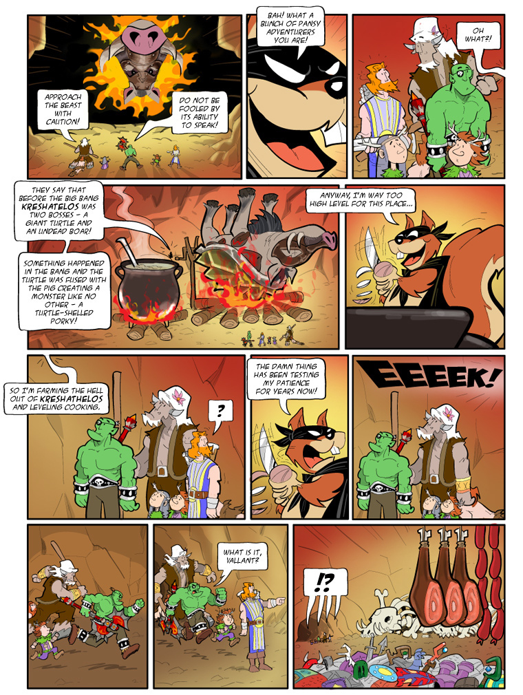 Teh Gladiators Webcomic: Enter the Lvl 85 Rogue Squirrel of Death