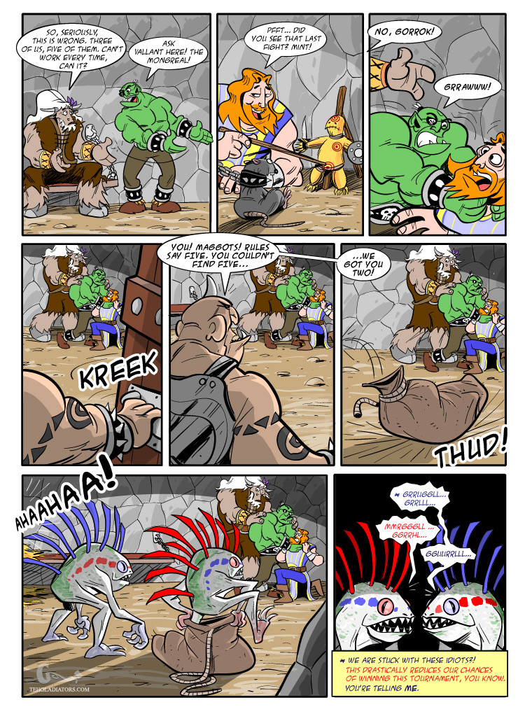 Teh Gladiators Webcomic: The Team Grows By Two