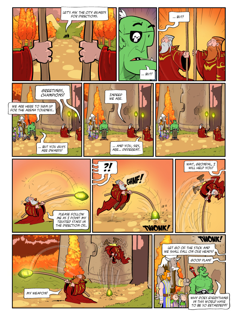 Teh Gladiators Webcomic: Of Staves and Beards
