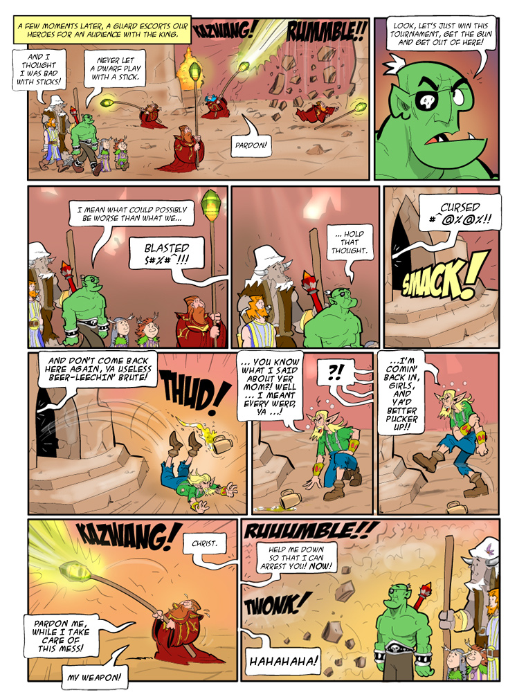 Teh Gladiators Webcomic: A Sticky Situation!