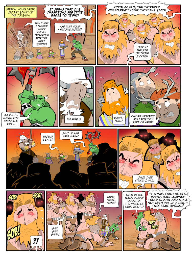 Teh Gladiators Webcomic: Shut Up And Save Mana