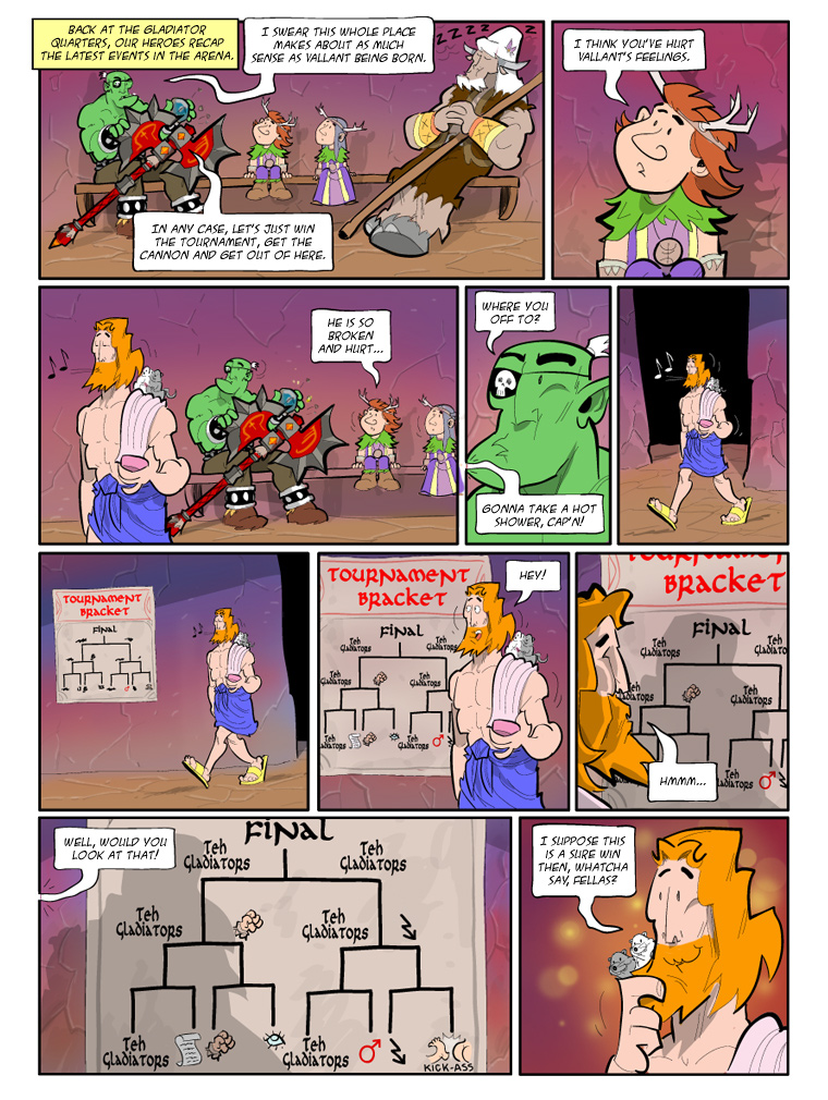 Teh Gladiators Webcomic: Shut Up And Save Mana