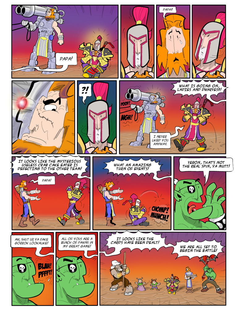 Teh Gladiators Webcomic: Gun vs. Cannon: Round 1