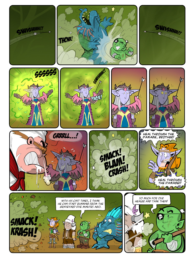 Teh Gladiators Webcomic: Heal Through the Damage, Brother!