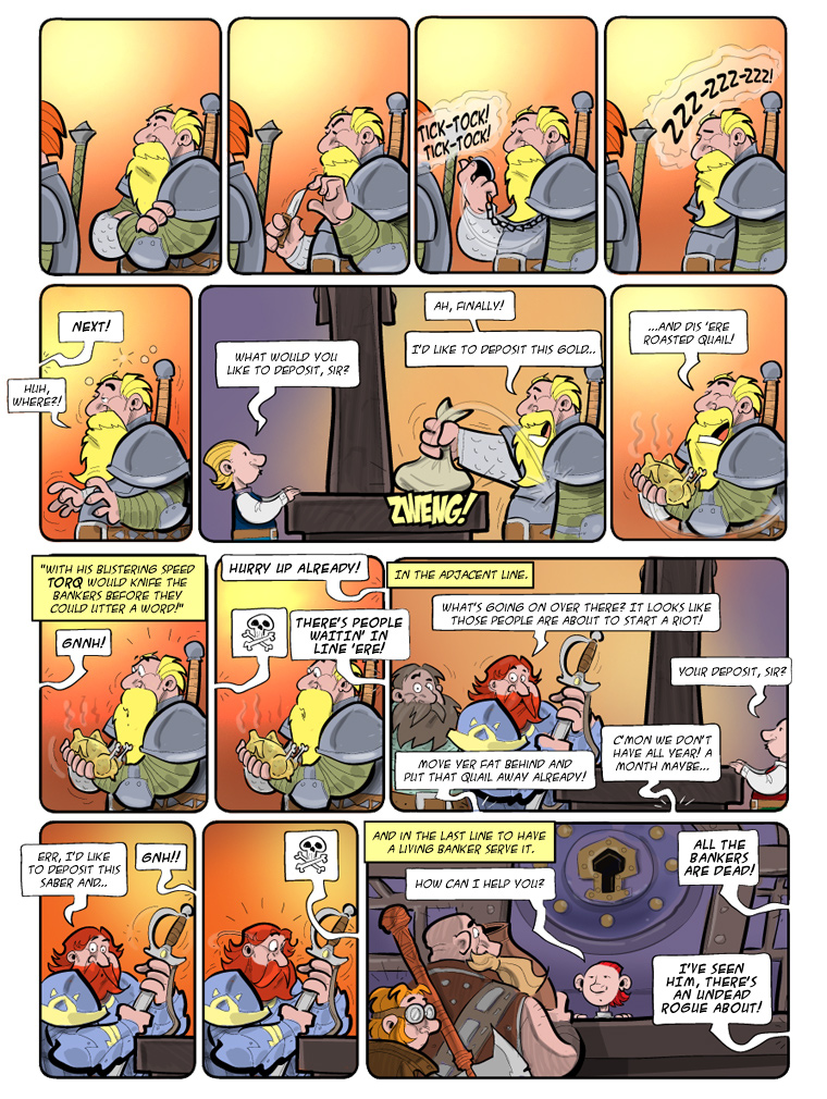 Teh Gladiators Webcomic: Trouble at the Bank
