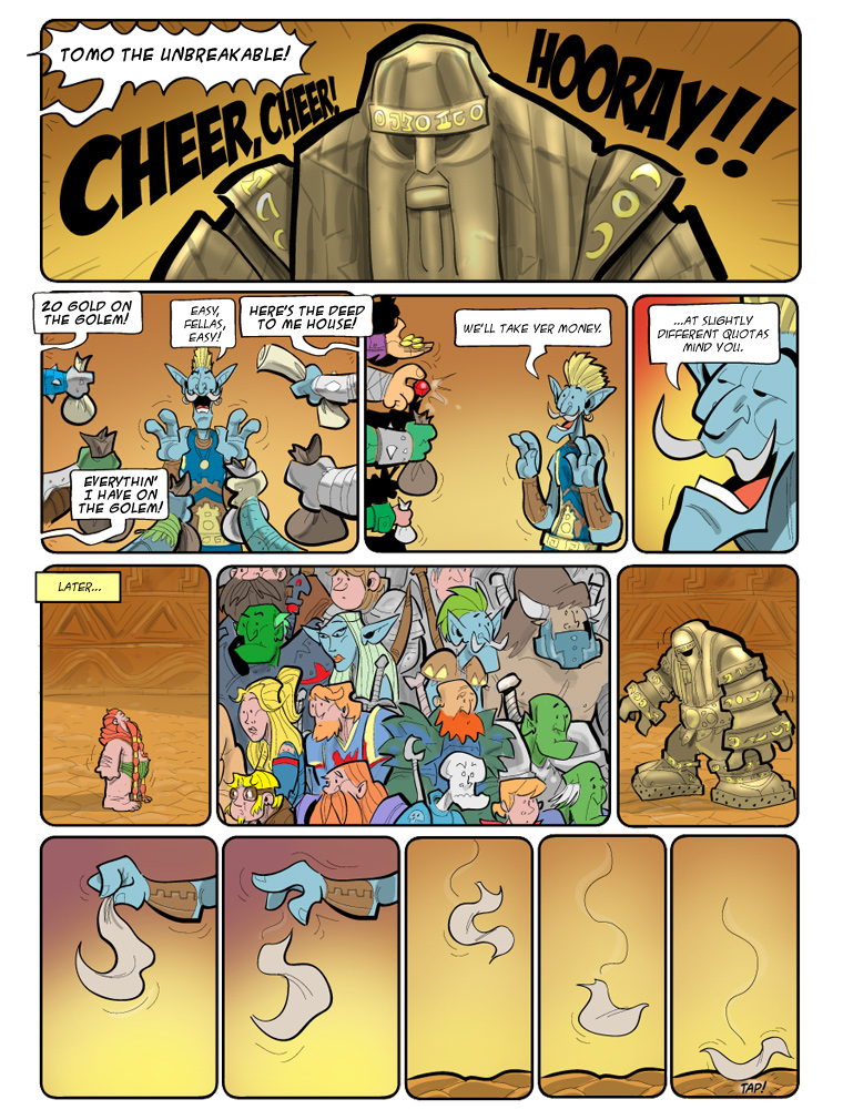 Teh Gladiators Webcomic: Tanking in Adult Diapers