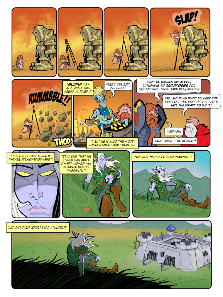 Teh Gladiators Webcomic: You've Been... Dwarf-slapped.