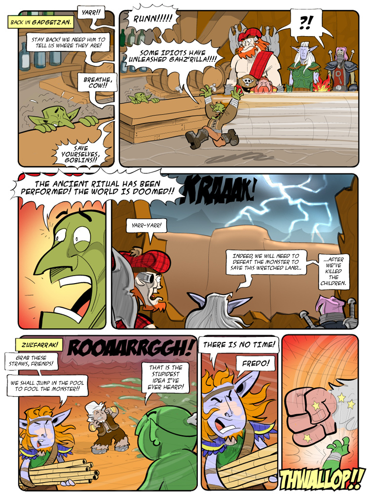 Teh Gladiators Webcomic: Tagging the Monster