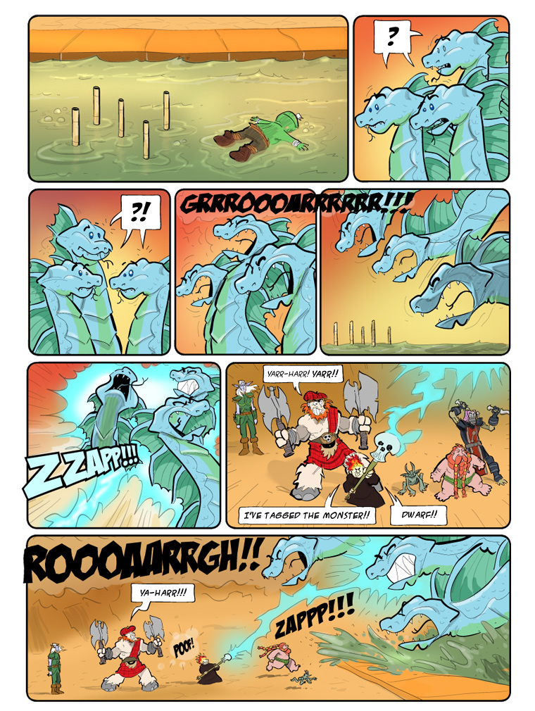 Teh Gladiators Webcomic: Tagging the Monster