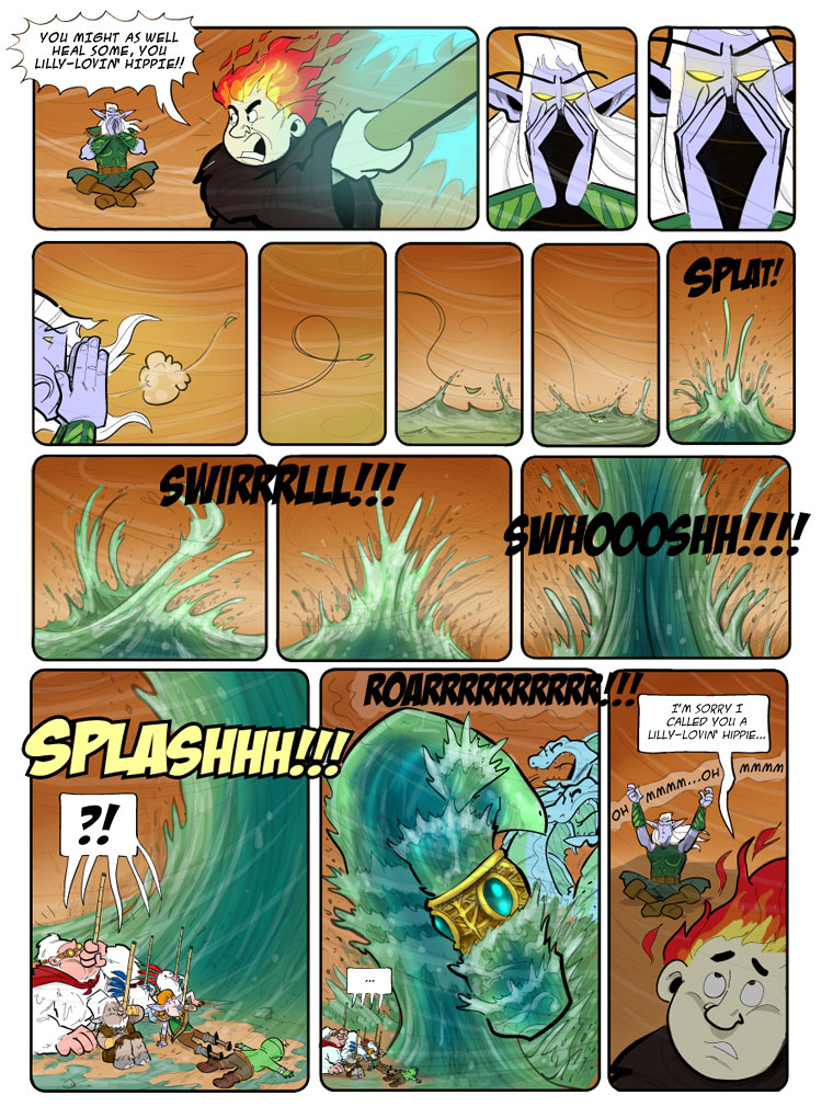 Teh Gladiators Webcomic: A Watery Friend in Need, is A Friend Indeed