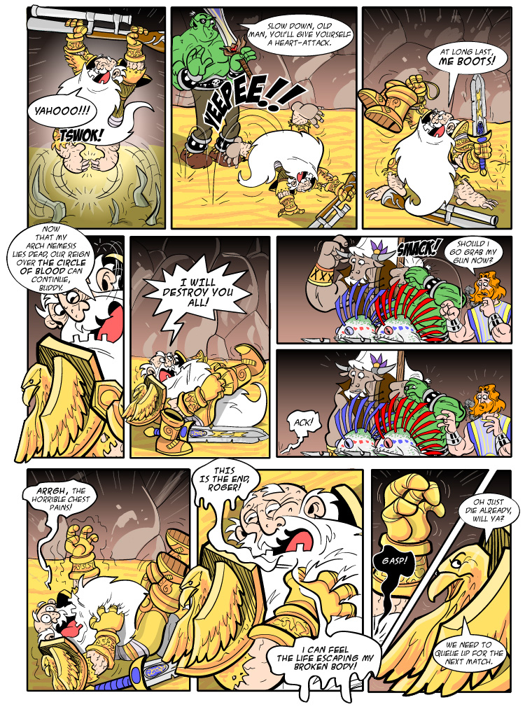 Teh Gladiators Webcomic: Always Go After the Stupid One First