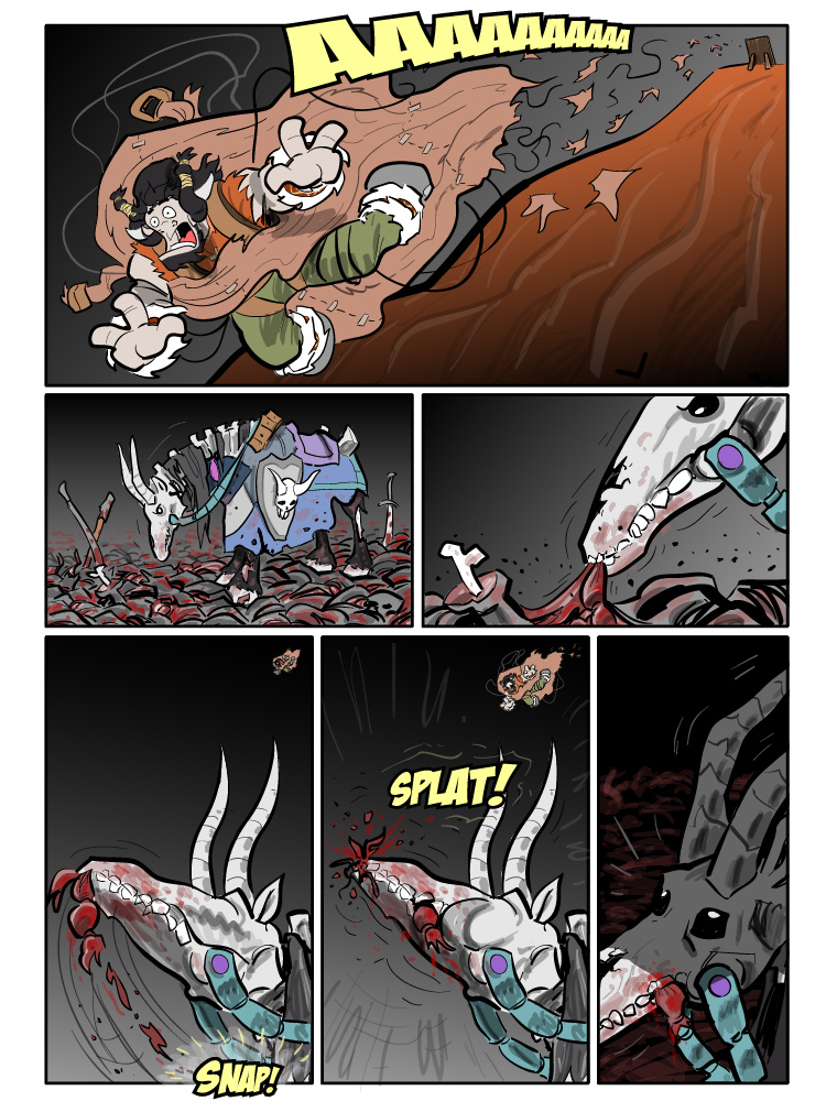 Teh Gladiators Webcomic: And Then The Big Crash Ensued
