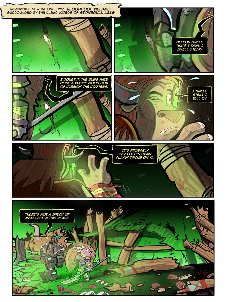 Teh Gladiators Webcomic: I Smell Steak I Tell Ya!