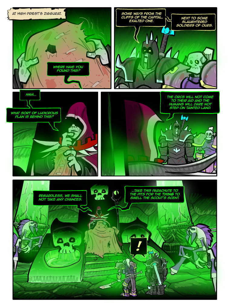 Teh Gladiators Webcomic: Boys Catch Food for Pit Thing!