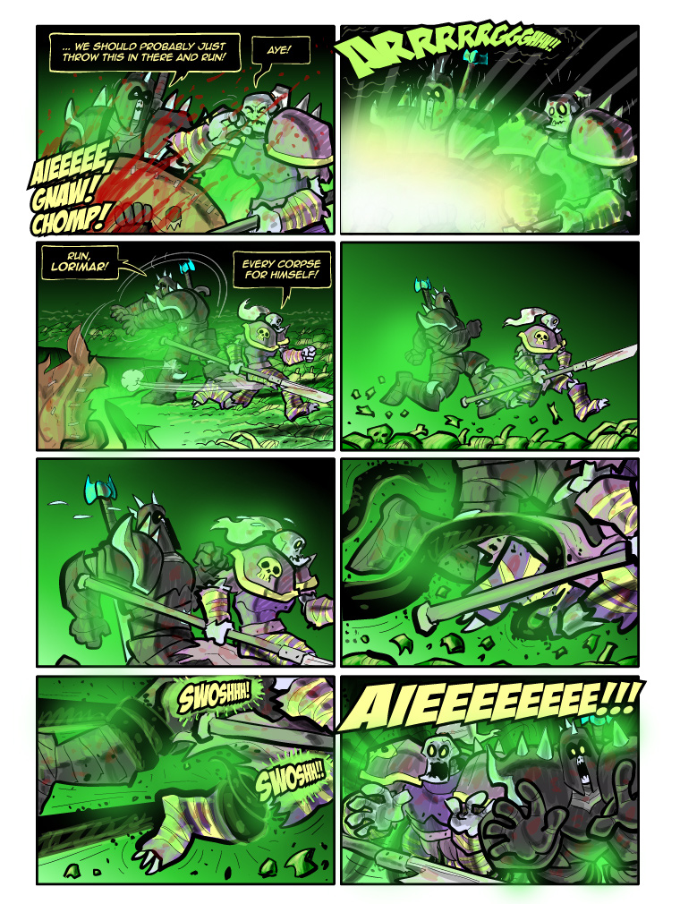 Teh Gladiators Webcomic: The Thing Sees Through Its Prey
