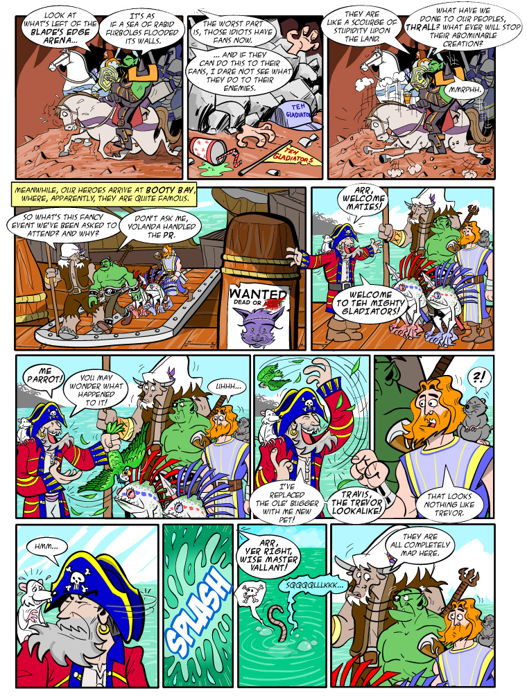 Teh Gladiators Webcomic: Welcome to Booty Bay!