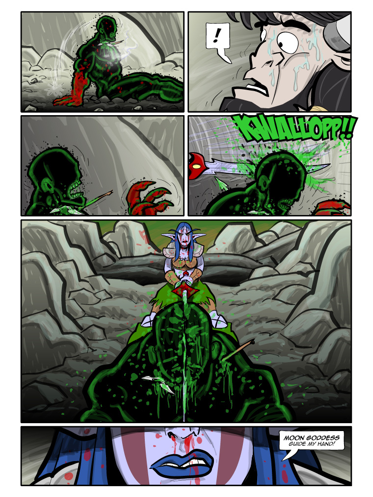 Teh Gladiators Webcomic: Parting His Hair Differently