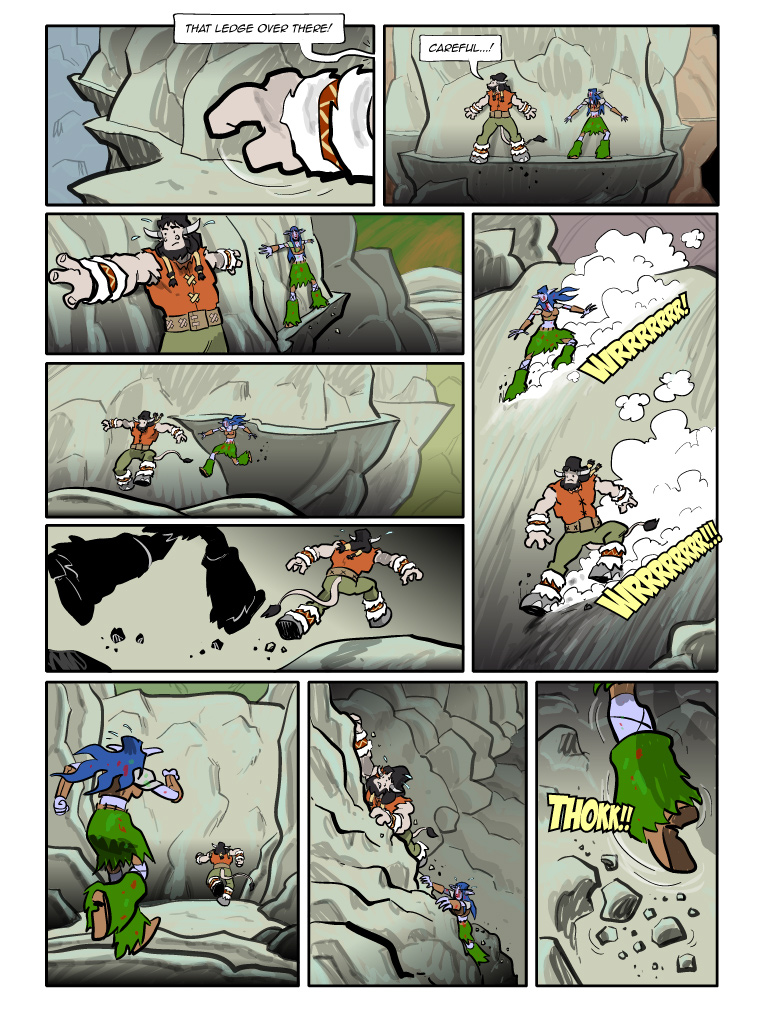 Teh Gladiators Webcomic: Treacherous Ledge!