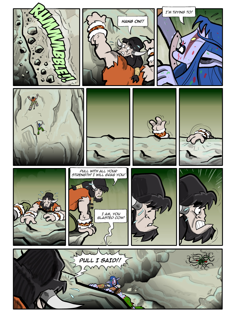 Teh Gladiators Webcomic: Treacherous Ledge!