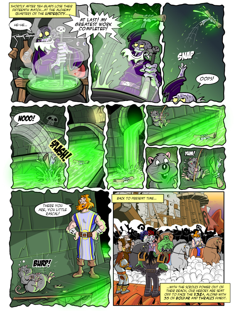 Teh Gladiators Webcomic: So is That Your Undead Throwing Weapon?