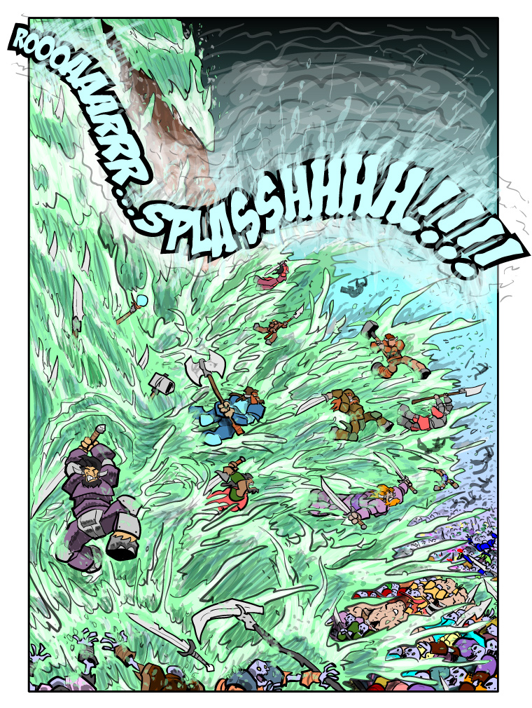 Teh Gladiators Webcomic: Going Out With A Splash!