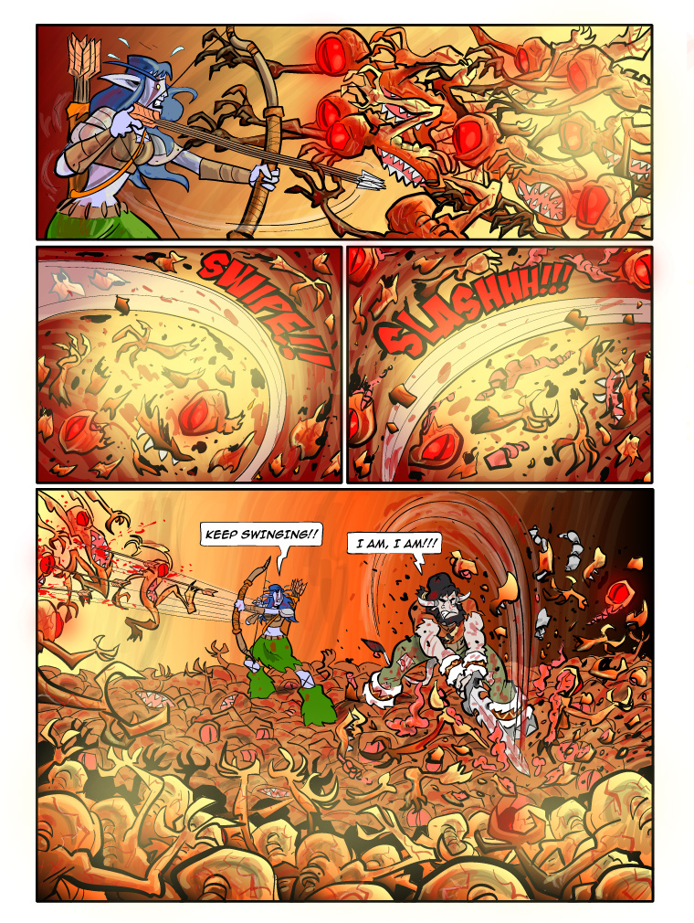 Teh Gladiators Webcomic: Keep Swinging!