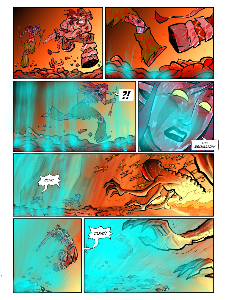 Teh Gladiators Webcomic: Cow! COW!!