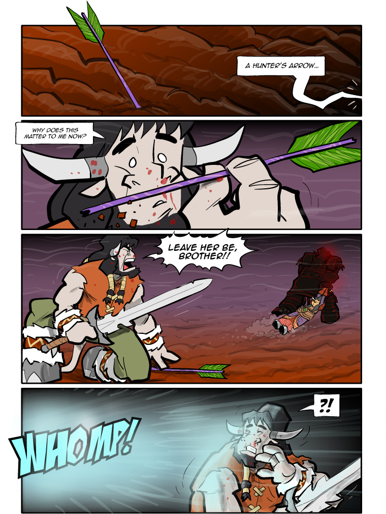 Teh Gladiators Webcomic: The Arrow Speaks to Him