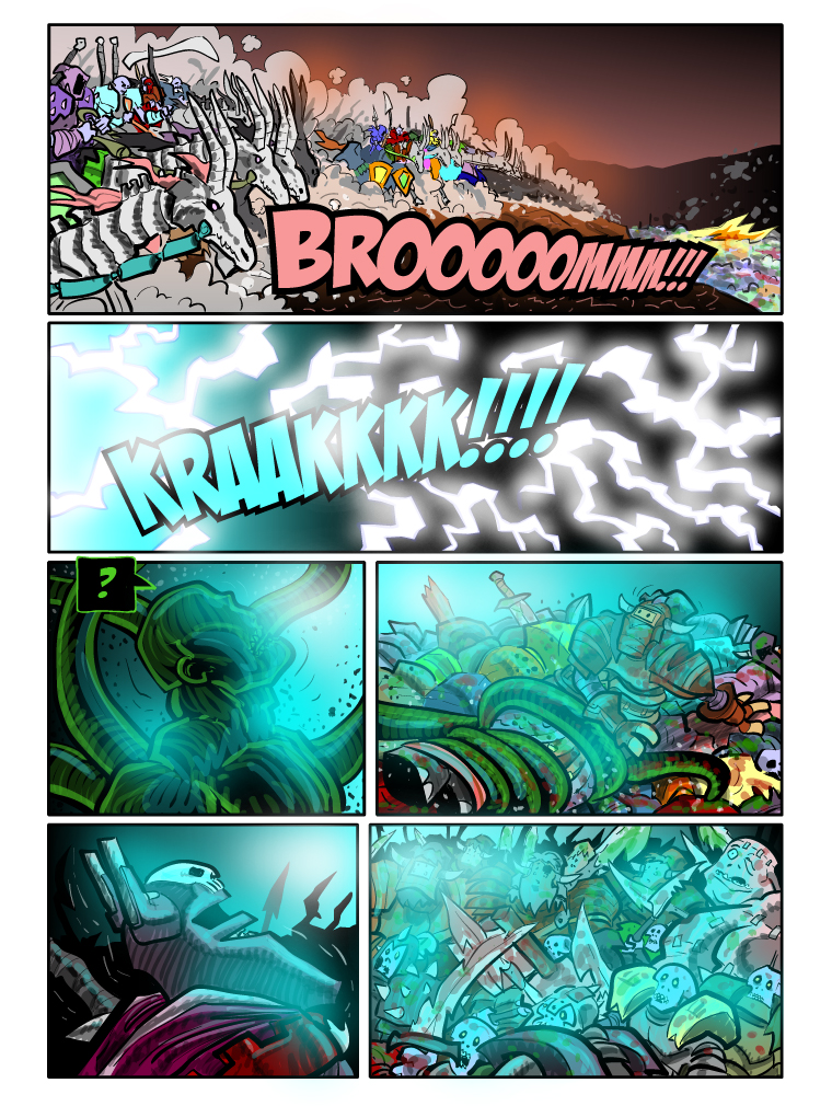 Teh Gladiators Webcomic: What's That I Hear in the Distance? Thunder, Lightning?
