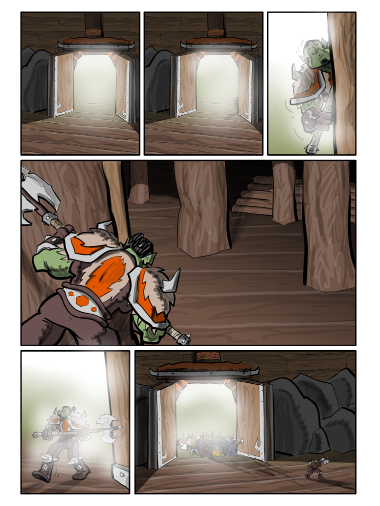 Teh Gladiators Webcomic: Welcomed By A Loud KREEEEEK!