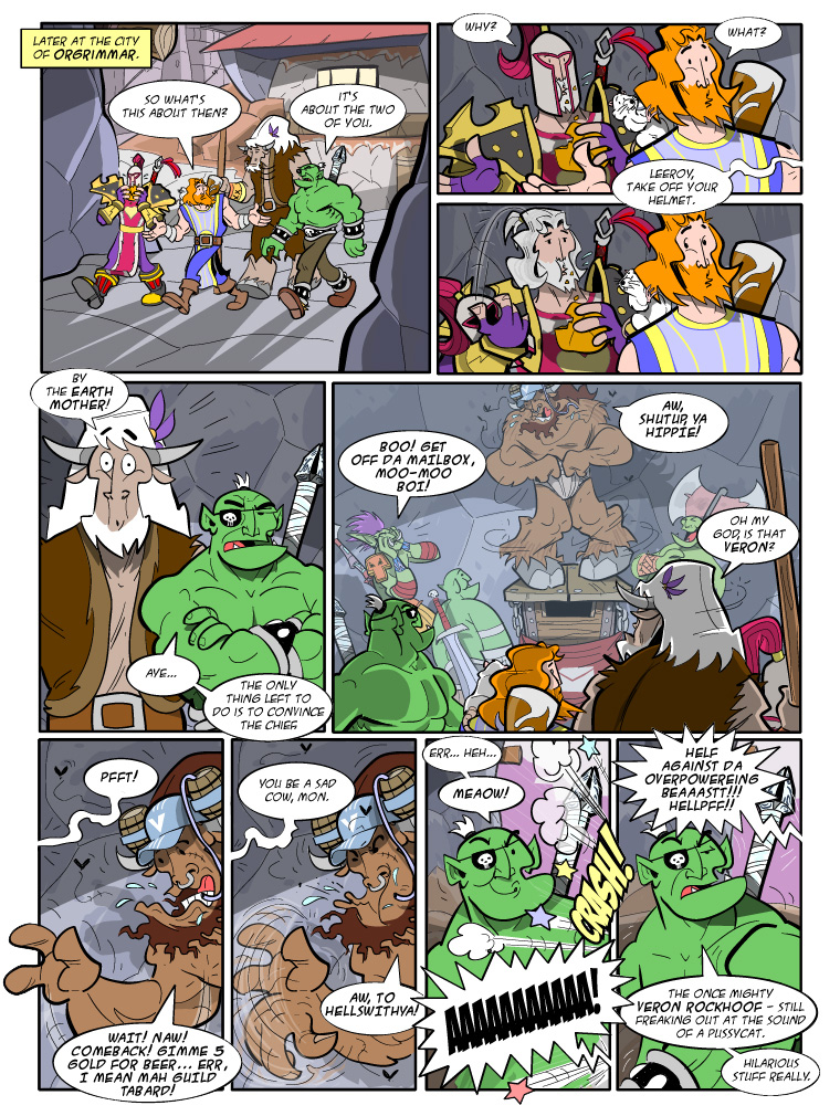 Teh Gladiators Webcomic: He Said Meaow! and His World Fell Apart Again